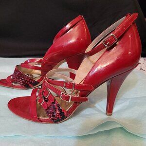 Red Via Spiga Heels-Ankle Strap